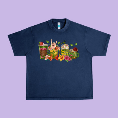 Urban Heavy Tee floral hustler coffee cups