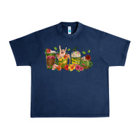 Navy floral hustler coffee cups Urban Heavy Tee - texasbilliewilder