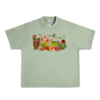 Oil Green floral hustler coffee cups Urban Heavy Tee - texasbilliewilder