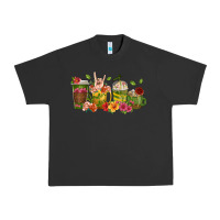 Pigment Black floral hustler coffee cups Urban Heavy Tee - texasbilliewilder