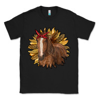 Black sunflower with horse Classic Tee - RanaPortraitStore