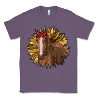 Lavender sunflower with horse Classic Tee - RanaPortraitStore