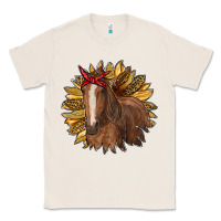 Natural sunflower with horse Classic Tee - RanaPortraitStore