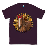 Plum sunflower with horse Classic Tee - RanaPortraitStore