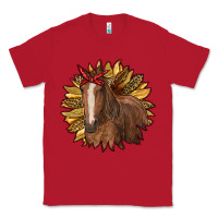 Red sunflower with horse Classic Tee - RanaPortraitStore