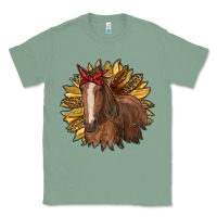 Sage sunflower with horse Classic Tee - RanaPortraitStore