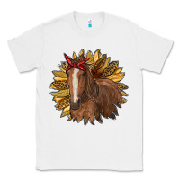 White sunflower with horse Classic Tee - RanaPortraitStore