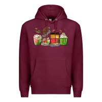Burgundy juneteenth coffee cups Premium Hoodie - MaliasSmallBusiness