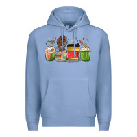 Colony Blue juneteenth coffee cups Premium Hoodie - MaliasSmallBusiness