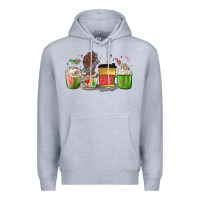Heather Grey juneteenth coffee cups Premium Hoodie - MaliasSmallBusiness