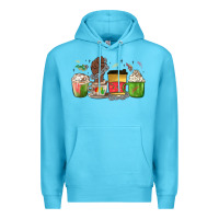 Ocean Blue juneteenth coffee cups Premium Hoodie - MaliasSmallBusiness