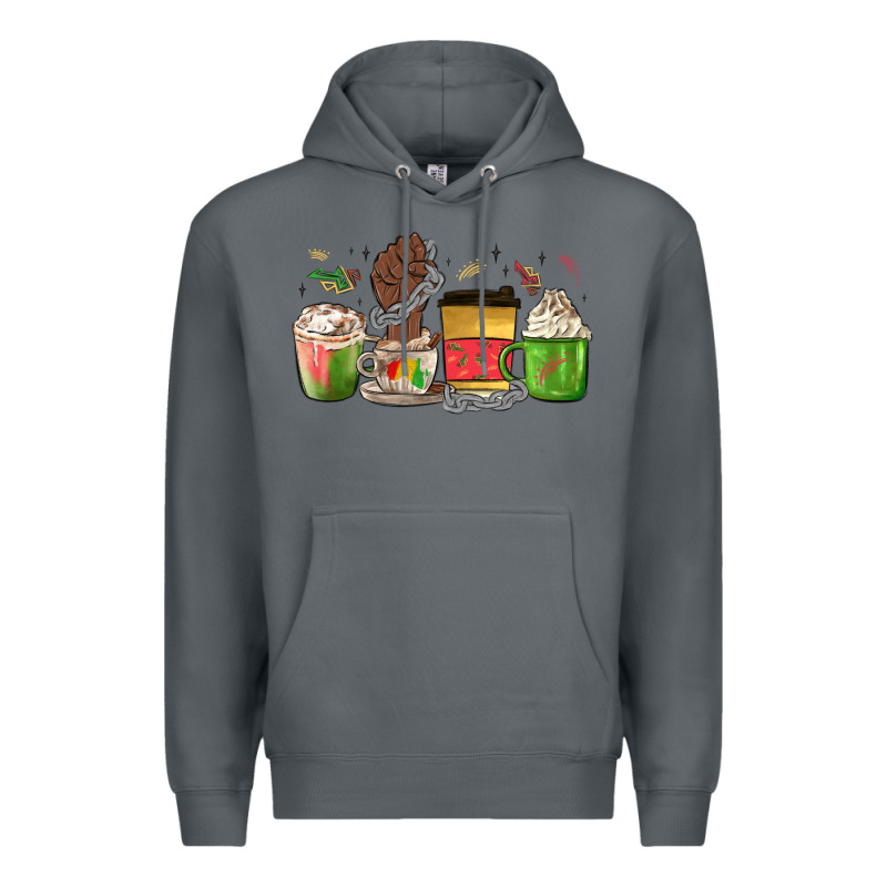 Juneteenth Coffee Cups Premium Hoodie by MaliasSmallBusiness | Teevron