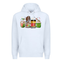 White juneteenth coffee cups Premium Hoodie - MaliasSmallBusiness