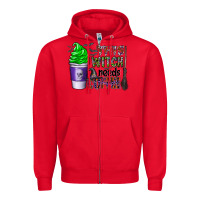 Red this witch needs coffee Zipper Hoodie - CowhideDigitalArt