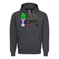 Smoke this witch needs coffee Zipper Hoodie - CowhideDigitalArt