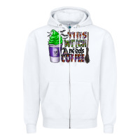 White this witch needs coffee Zipper Hoodie - CowhideDigitalArt