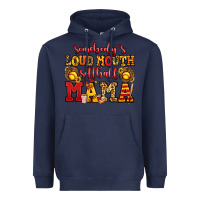 Navy somebody's loud mouth softball mama Heavyweight Hoodie - Jasminsmagicworld