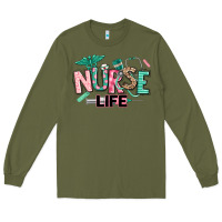 Army Green nurse life Long Sleeve Tee - texasbilliewilder
