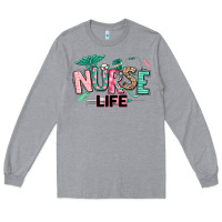 Heather Grey nurse life Long Sleeve Tee - texasbilliewilder