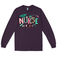 Plum nurse life Long Sleeve Tee - texasbilliewilder