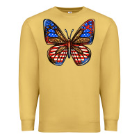 Antique Gold 4th of july butterfly Premium Sweatshirt - BundleAndBundleShop