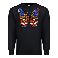 Black 4th of july butterfly Premium Sweatshirt - BundleAndBundleShop
