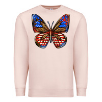 Pale Pink 4th of july butterfly Premium Sweatshirt - BundleAndBundleShop
