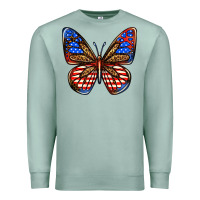 Seafoam 4th of july butterfly Premium Sweatshirt - BundleAndBundleShop