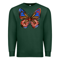 Sports Green 4th of july butterfly Premium Sweatshirt - BundleAndBundleShop