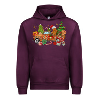 Mauve Wine christmas gingerbread truck Urban Hoodie - MaliasSmallBusiness