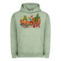 Pigment Oil Green christmas gingerbread truck Urban Hoodie - MaliasSmallBusiness