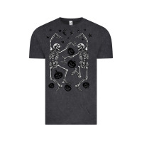 Vintage Black halloween dancing skeletons Vintage Tee - BarkalooDesign