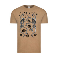 Vintage Coffee halloween dancing skeletons Vintage Tee - BarkalooDesign