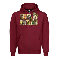 Burgundy Egg Hunter Easter Day Zipper Hoodie - Neo Western