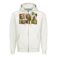 Oatmeal Heather Egg Hunter Easter Day Zipper Hoodie - Neo Western