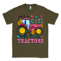 Army Green just a girl who loves tractors Classic Tee - Zillion Design Studio