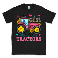 Black just a girl who loves tractors Classic Tee - Zillion Design Studio