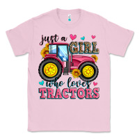 Bubblegum Pink just a girl who loves tractors Classic Tee - Zillion Design Studio
