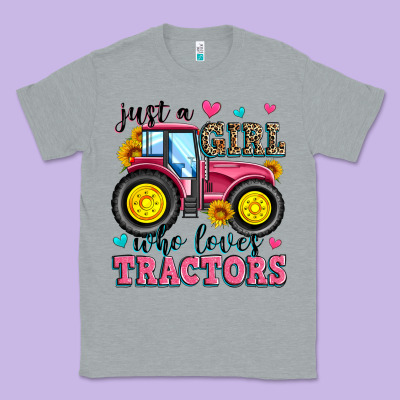 Just A Girl Who Loves Tractors Classic Tee Designed By Zillion Design Studio