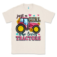 Natural just a girl who loves tractors Classic Tee - Zillion Design Studio