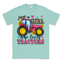 Seafoam just a girl who loves tractors Classic Tee - Zillion Design Studio