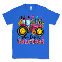 True Royal just a girl who loves tractors Classic Tee - Zillion Design Studio
