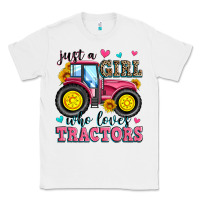White just a girl who loves tractors Classic Tee - Zillion Design Studio