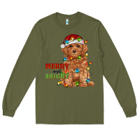 Army Green merry and bright toy poodle Long Sleeve Tee - RanaPortraitStore