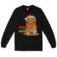 Black merry and bright toy poodle Long Sleeve Tee - RanaPortraitStore