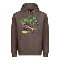 Coffee i dig mardi gras Premium Hoodie - MaliasSmallBusiness