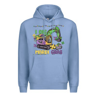 Colony Blue i dig mardi gras Premium Hoodie - MaliasSmallBusiness