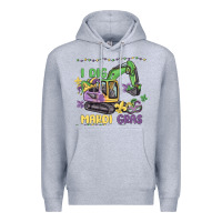 Heather Grey i dig mardi gras Premium Hoodie - MaliasSmallBusiness