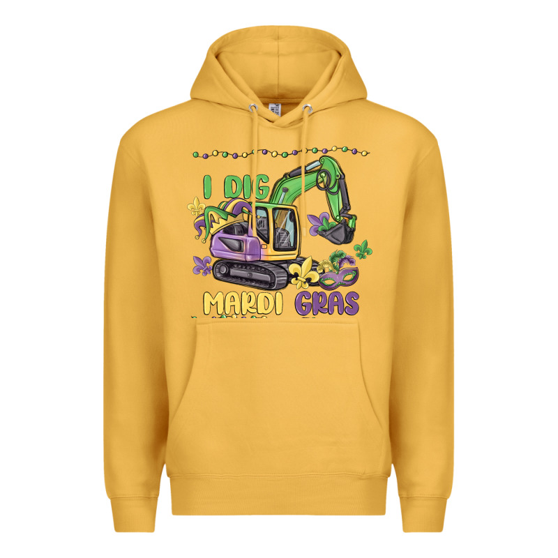 I Dig Mardi Gras Premium Hoodie by MaliasSmallBusiness | Teevron