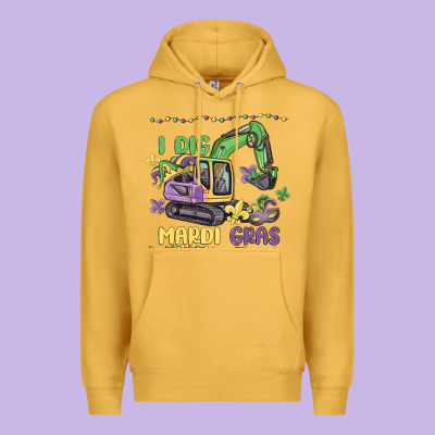 I Dig Mardi Gras Premium Hoodie Designed By Maliassmallbusiness